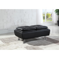 Coaster Furniture 300283 Dilleston Storage Ottoman with Removable Trays Black